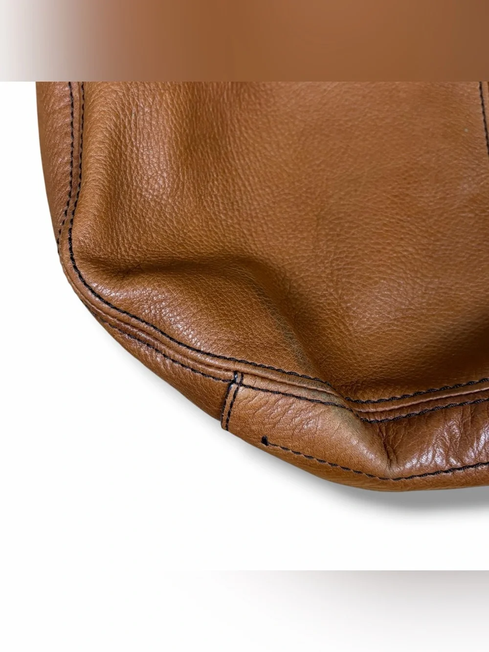 Banana Republic Light Brown Genuine Leather Hobo Bag Purse Handbag Nice!